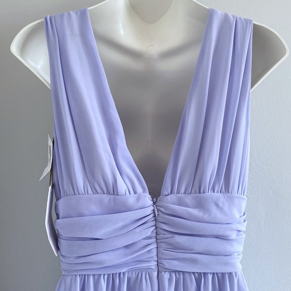 WAYF Sleeveless Plunge V Neck Dress Periwinkle NWT • S - Picture 6 of 9